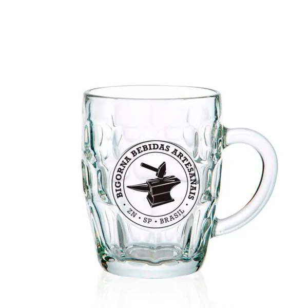 Caneca de vidro Sintra 550 ml com o carimbo da Bigorna